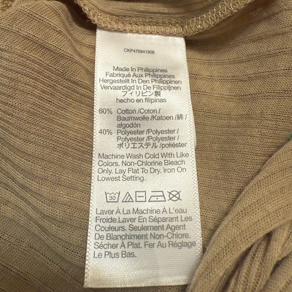 Madewell Variegated Rib V-Neck Polo Women’s Size L -NWOT - Picture 9 of 10